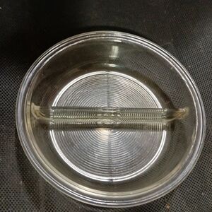 Clear Glass Divided Serving Bowl